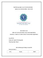 Thảo luận môn kỹ năng đàm phán, soạn thảo hợp đồng chương 1 những vấn đề cơ bản về đàm phán hợp đồng