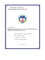 (Tiểu luận) đề tài xâm phạm quyền sở hữu và án lệ 40 2022 hs pt ngày28 04 2022 tội lừa đảo chiếm đoat tài sản