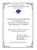 Cấp dưỡng the pháp luật hôn nhân và gia đình việt nam