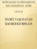 Bài Giảng - Chuyên Đề - Tổ Chức Và Quản Lý Sàn Giao Dịch Bất Động Sản