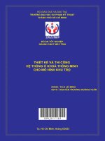 Thiết kế và thi công hệ thống ổ khóa thông minh cho mô hình khu trọ