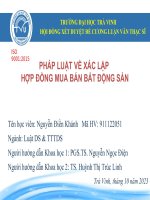 Báo cáo Đề cương luận văn thạc sĩ luật dân sự, tố tụng dân sự