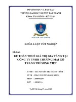 Kế toán thuế giá trị gia tăng tại công ty tnhh thương mại gỗ trang trí song việt