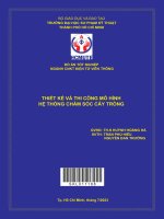 Thiết kế và thi công mô hình hệ thống chăm sóc cây trồng