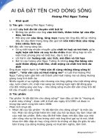 Ai đã đặt tên cho dòng sông