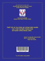 Thiết kế và thi công hệ thống điều khiển các thiết bị điện trong nhà sử dụng công nghệ lora