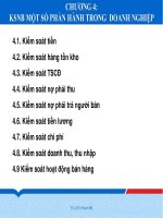 Bài giảng kiểm soát nội bộ nâng cao chương 4   ts  lê thị thanh mỹ
