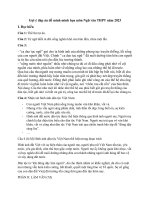 Goi y dap an de minh minh hoa mon ngu van thpt qg nam 2023