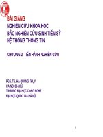 Bài giảng phương pháp nghiên cứu khoa học (bậc tiến sỹ) chương 2   hà quang thụy