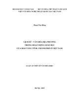 Lịch sử  văn hóa địa phương trong hoạt động giáo dục của bảo tàng tỉnh thành phố ở Việt Nam