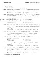 Dạng 9  phương trình mặt phẳng không dùng đường thẳng