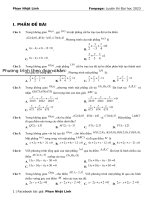 Dạng 10  phương trình theo đoạn chắn
