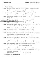 Dạng 2  tích vô hướng và ứng dụng