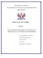 Khóa luận tốt nghiệp nâng cao chất lượng dịch vụ của công ty cổ phần quản lý và vận hành cao ốc khánh hội