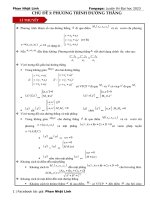 Lý thuyết và vdmh lý thuyết về phương trình đường thẳng