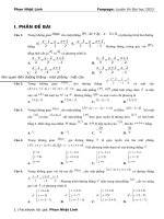 Dạng 7  bài toán liên quan đến đường thẳng, mặt phẳng, mặt cầu