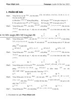 Dạng 4  cực trị liên quan đến hệ trục tọa độ