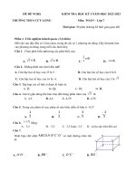 Đề kiểm tra toán 7 cuối học kì 1 năm học 2022 2023 đề số (33)