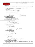 Dạng 2  biến đổi logarit