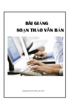 Bài Giảng Kỹ Năng Soạn Thảo Văn Bản