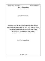 Nghiên cứu sự biến đổi nồng độ HBV-RNA và mối liên quan với HBeAg, HBVDNA ở bệnh nhân viêm gan virus B mạn tính điều trị bằng Tenofovir Disoproxil Fumarate