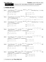 Dạng 14  phương trình mặt phẳng trong đề thi của bgd đt