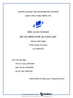 TIỂU LUẬN CUỐI KỲ ĐỀ TÀI: BÌNH NƯỚC ĐA NĂNG LHV