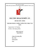 Bài thu hoạch tranh chấp ly hôn, nuôi con, chia tài sản