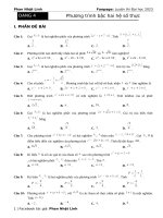 Dạng 5  phương trình bậc hai hệ số thực