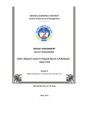 (Tiểu luận) topic product quality evaluation of a perishablefood item