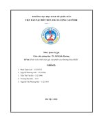 (Tiểu luận) đề tài phân tích chiến lược giá sản phẩm của thương hiệu hm