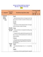 2  bảng đặc tả  đề kiểm tra cuối học kỳ 2 lớp 11