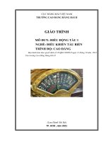 Giáo trình điều động tàu 1 (nghề điều khiển tàu biển   trình độ cao đẳng)