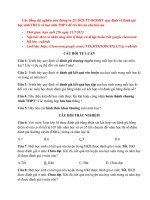 Câu hỏi thông tư 22