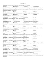 Lesson 13  ôn tập tiếng anh