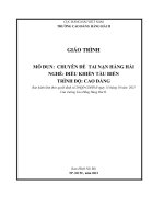 Giáo trình chuyên đề tai nạn hàng hải (nghề điều khiển tàu biển   trình độ cao đẳng)