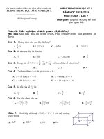 Vla k7 tk học kỳ 1  (23 24)x