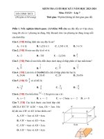 Đề ktck1   toán 7   thcs hưng long