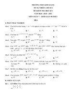 Đề kiểm tra toán 7 cuối học kì 1 word đề số (63)