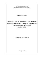 Nghiên cứu công nghệ viễn thám và GIS trong dự báo sự biến động bề mặt không thấm khu vực Thành phố Hồ Chí Minh