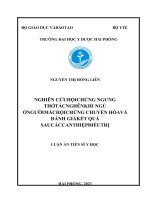 Nghiên cứu hội chứng ngưng thở tắc nghẽn khi ngủ ở người mắc hội chứng chuyển hóa và đánh giá kết quả sau các can thiệp điều trị
