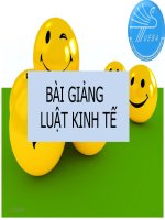 Bài giảng luật kinh tế ( combo full slide 8 chương )