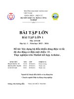 Điều khiển tốc độ dòng 1 chiều  DC