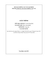 Giáo trình Truyền động điện (Nghề Điện công nghiệp  Trung cấp)