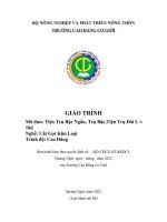 Giáo trình tiện trụ bậc ngắn, trụ bậc, tiện trụ dài l≈10d (nghề cắt gọt kim loại   cao đẳng)