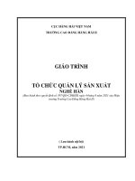 Giáo trình Tổ chức quản lý sản xuất (Nghề Hàn)