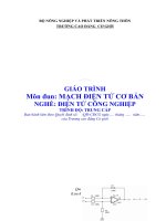 Giáo trình Mạch điện tử cơ bản (Nghề Điện tử công nghiệp  Trung Cấp)