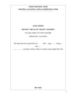 Giáo trình Kỹ thuật cảm biến (Ngành Điện tử công nghiệp  CĐ)