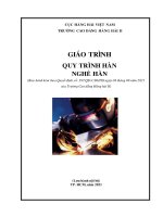 Giáo trình Quy trình hàn (Nghề Hàn)