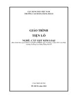 Giáo trình Tiện lỗ (Nghề Cắt gọt kim loại)